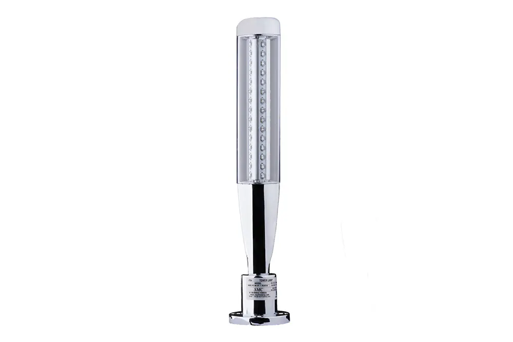 FOLDABLE TOWER LAMP 3 TIER CHROME FINISH