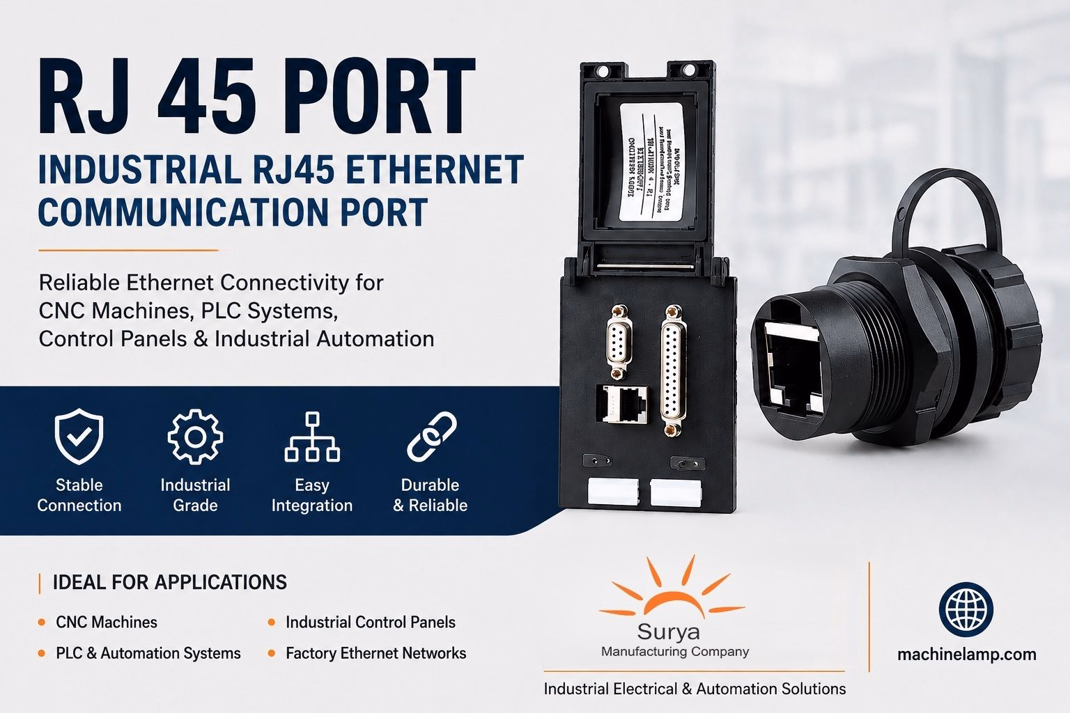 RJ 45 Port: Complete Guide to Industrial RJ45 Ethernet Communication Port for Automation & CNC Machines 14 Industrial RJ45 Ethernet Communication Port